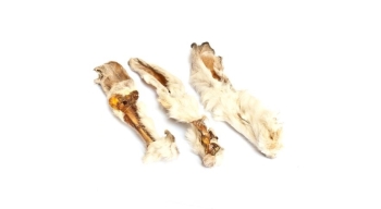 Kaninchenohren mit Fell getrocknet, 250g Beutel