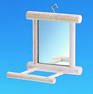 Holzspiegel mit Landeplatz, 10 x 10cm